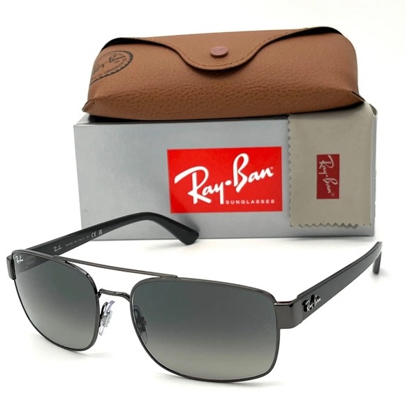 Ray Ban  RB3687 004/71 Gunmetal / Gray Gradient 58mm Sunglasses - Picture 2 of 4